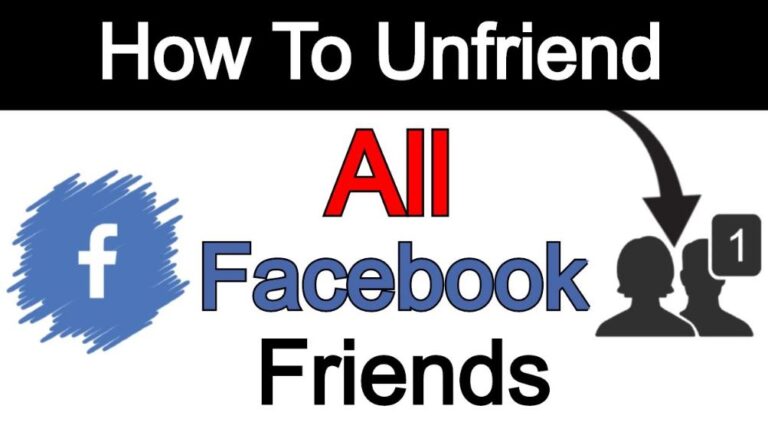 How To Unfriend All Facebook Friends