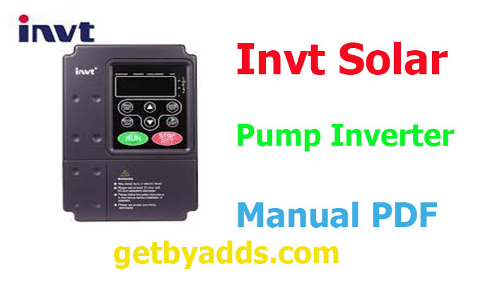 Invt Solar Pump Inverter Manual PDF