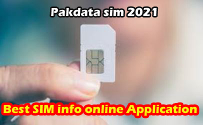 Pakdata sim 2021 Best SIM info online Application 